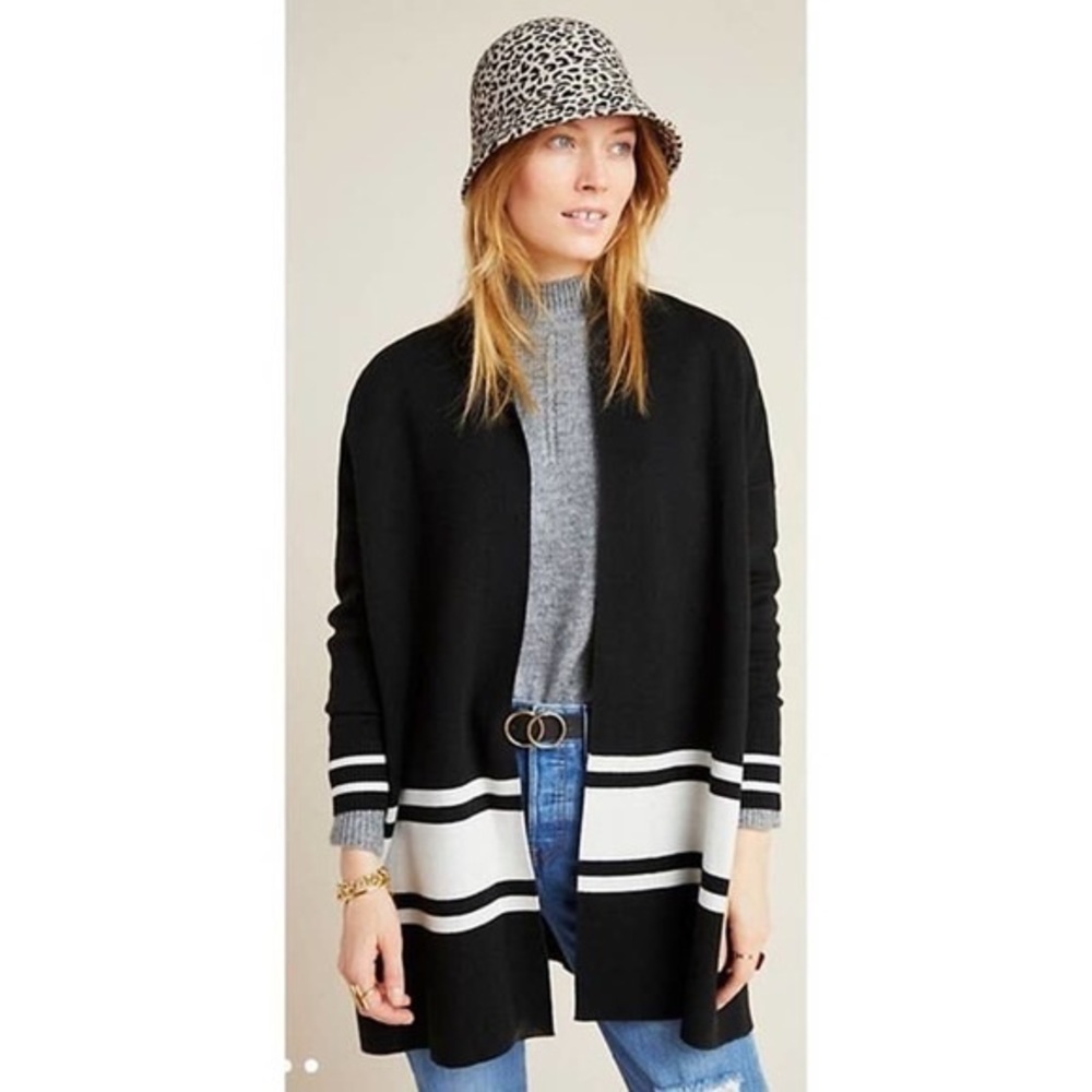 NVLT black & white cardigan, size small.